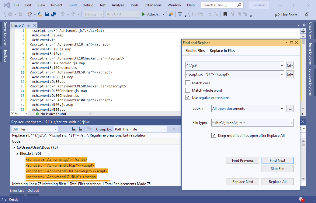Visual Studio - Pokročilá práce