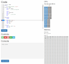 Debugger a interpreter x86 assembly v prohlížeči